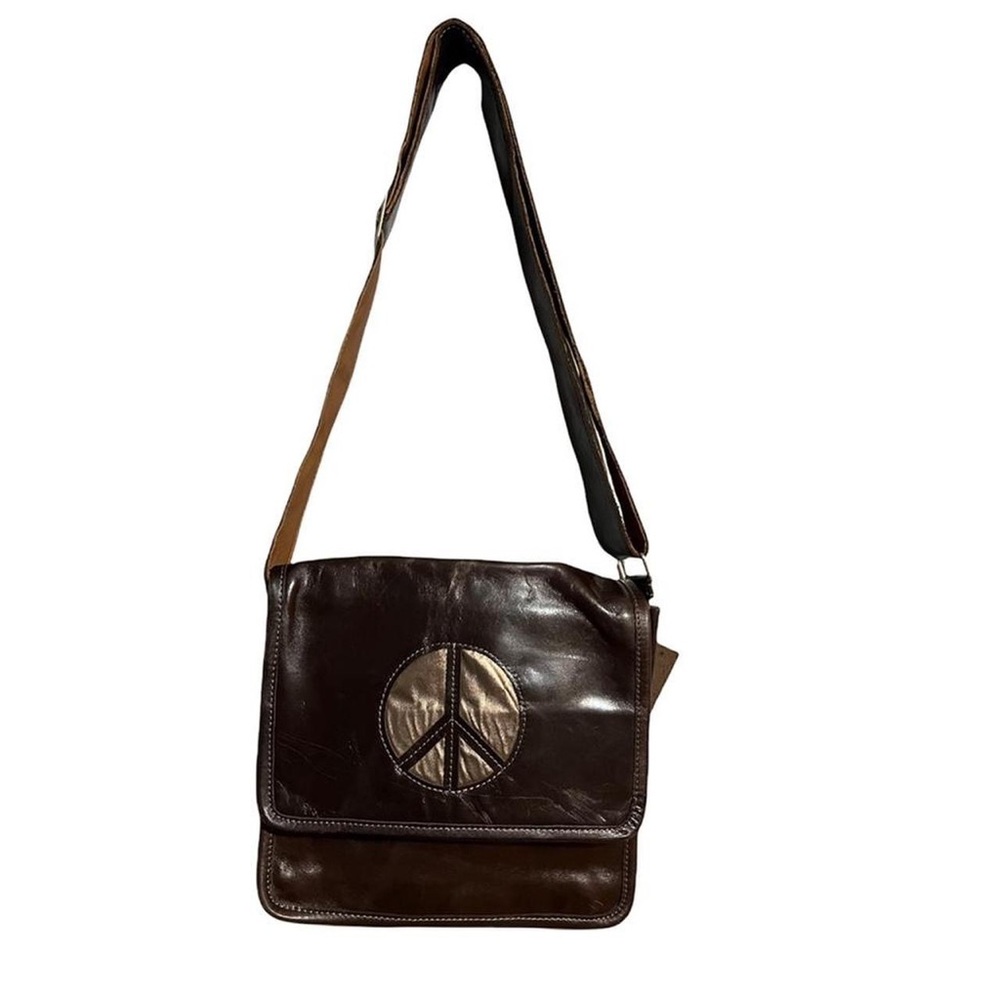 Vintage leather cross bag